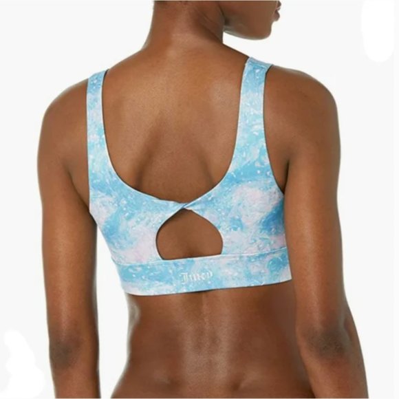 Juicy Couture Sports Bra Aurora Print Twist Back & High Waisted Leggings Size XL - Picture 3 of 16